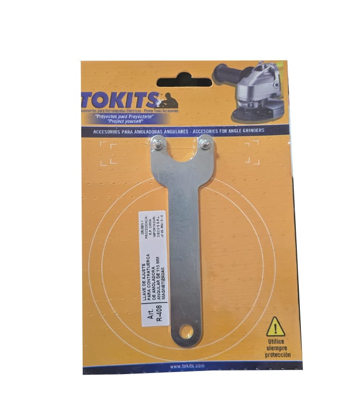 Llave de Ajuste Para Contratuerca de Amoladora Angular 115mm Tokits R408 - Imagen 2