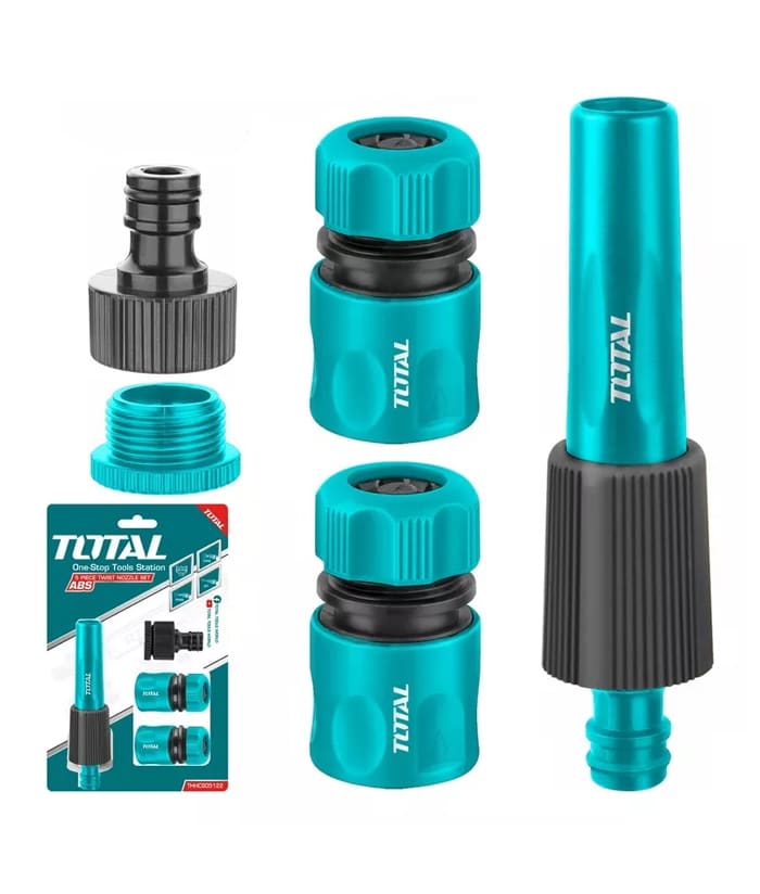 Juego Set Kit Acoples Rápidos 1/2" y Lanza Riego Total THHCS05122 - Imagen 2