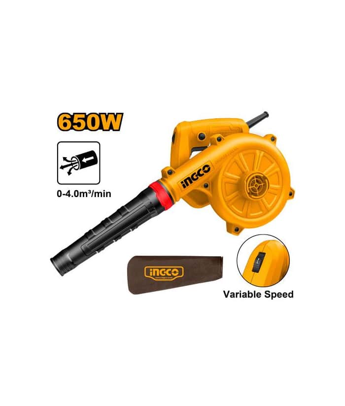 Sopladora Aspiradora Eléctrica 650W Ingco Naranja/Amarillo AB6038 - Imagen 2