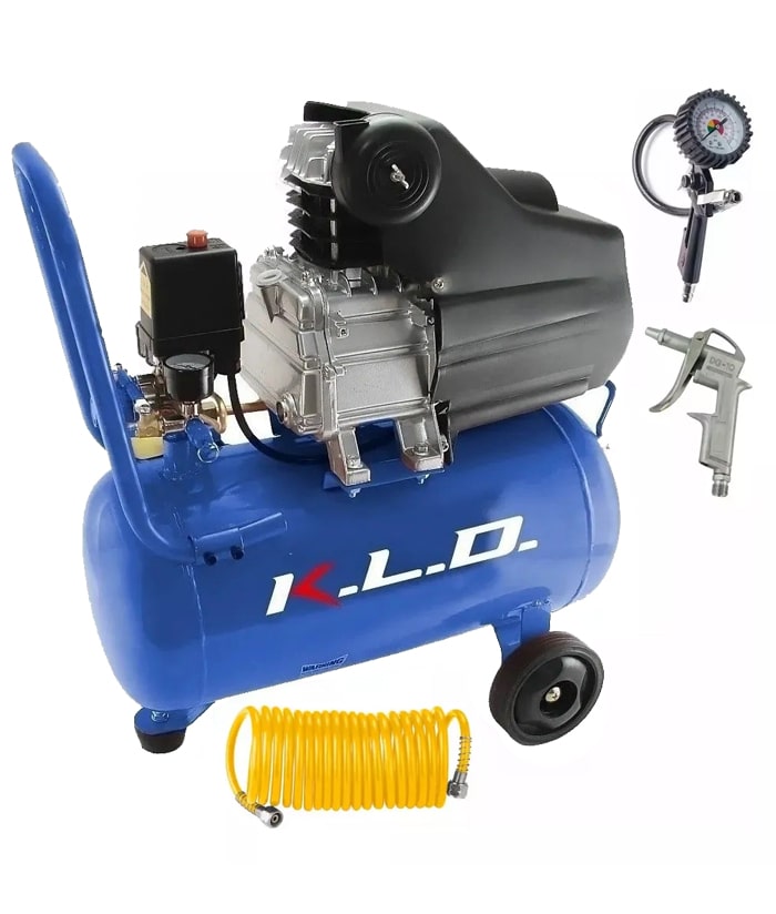 Compresor de Aire Monofásico 25lts 2.5hp + Kit KLD CO25K