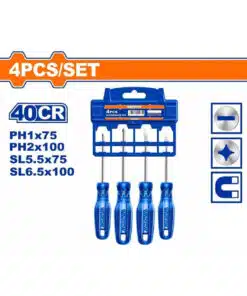 Juego Set Kit Destornilladores Planos y Phillips x 4pzs Wadfow WSS2204