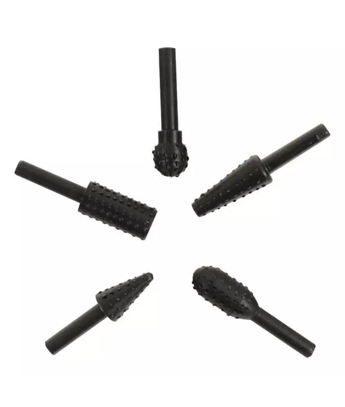 Juego Set Kit Fresas Rotativas x 5Pzs Madera Metal KLD210 - Imagen 2