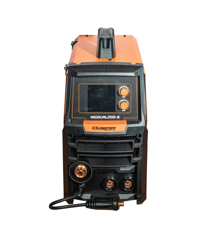 Soldadora Eléctrica Inverter Dual 220A Amper MMA-MIG Lüsqtoff Naranja/Negro MIGDUAL200-9 - Imagen 2