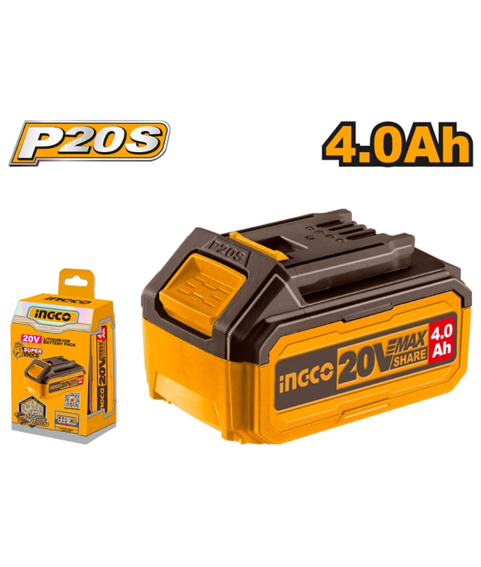 Batería 20V 4.0Ah Amper Ingco FBLI20021 Compatible Con Total y Emtop P20S