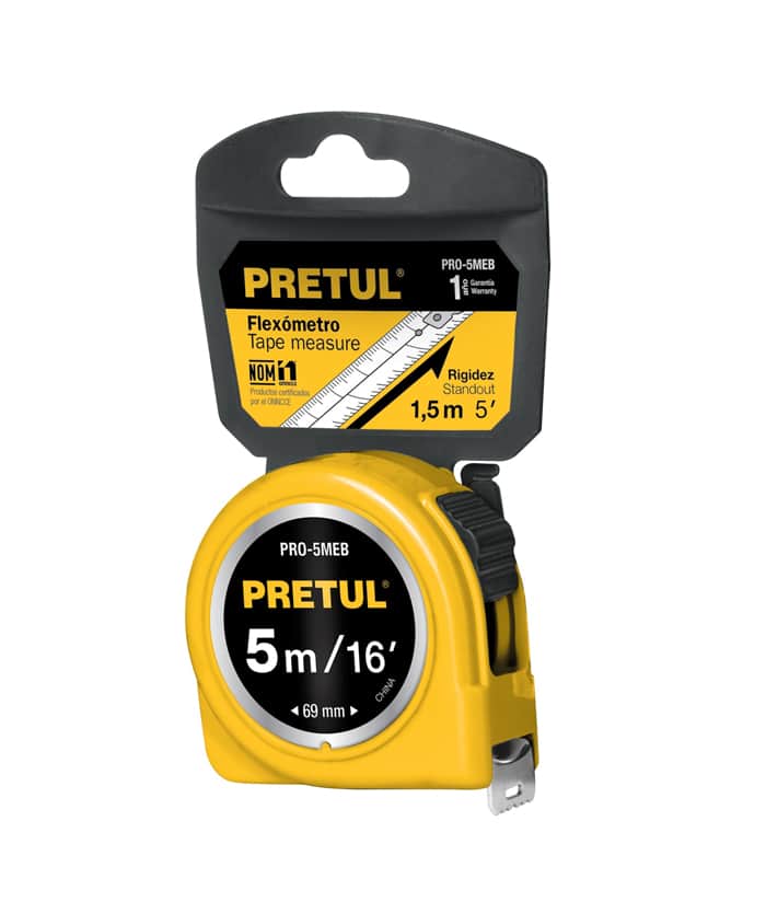 Cinta Métrica 5mts x 19mm Pretul PRO-5MEB