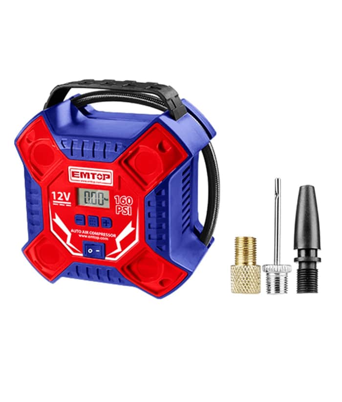 Compresor Inflador de Aire 12V 160psi Con Luz LED Emtop EAAC3502