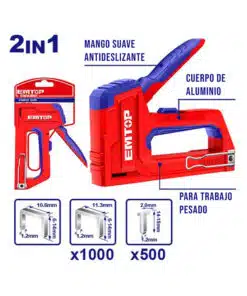 Engrampadora Engrapadora de Aluminio Manual 2 en 1 Emtop ESGU3001