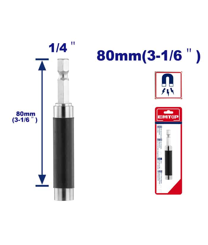 Extensión Magnética 1/4" x 80mm Emtop ESBH0806