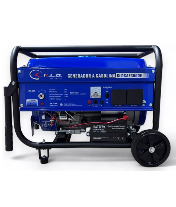 Generador Grupo Electrógeno Portátil Arranque Eléctrico 3000W KLD KLDGAE3500E