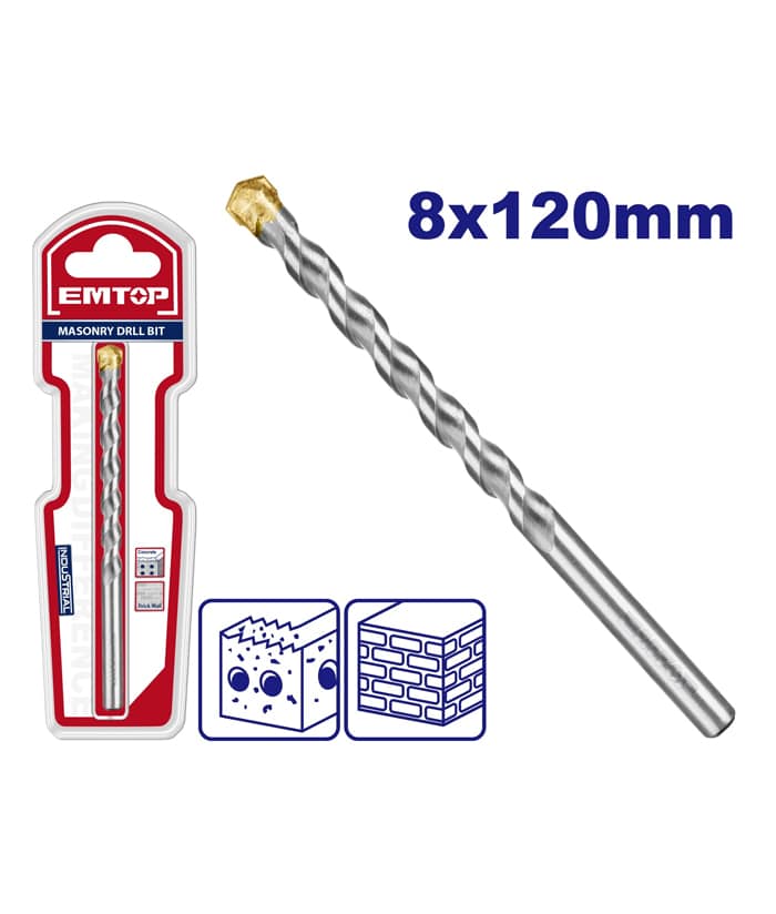 Mecha Broca Widia 8 x 100mm Industrial Emtop ECDB020812