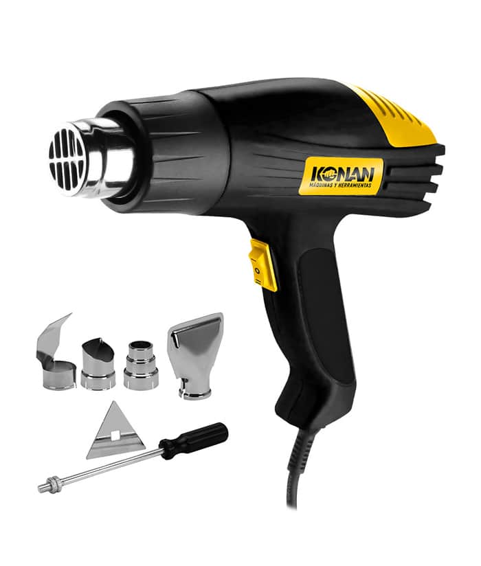 Pistola de Calor Eléctrica 2000W + Accesorios Konan KPC/2000