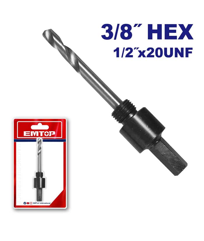 Soporte Sierra Copa 3/8" Hex. 14mm a 30mm Emtop EHSA04