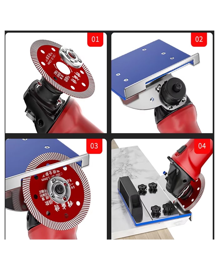 Base Corte a 45 para amoladora angular 115mm Adaptador Soporte Herramienta de Corte a 45° grados Ruhlmann RU21021 - Imagen 3