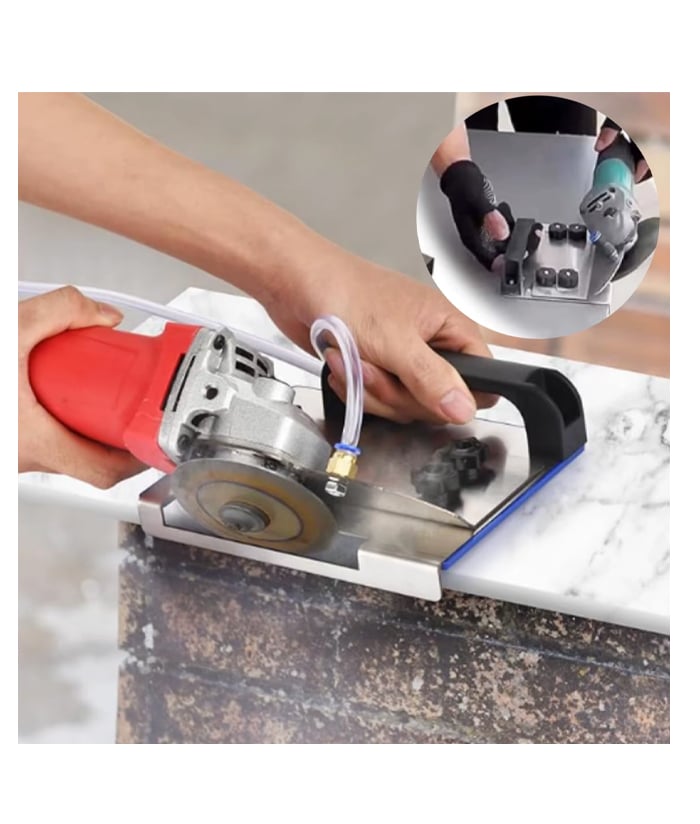 Base Corte a 45 para amoladora angular 115mm Adaptador Soporte Herramienta de Corte a 45° grados Ruhlmann RU21021 - Imagen 2