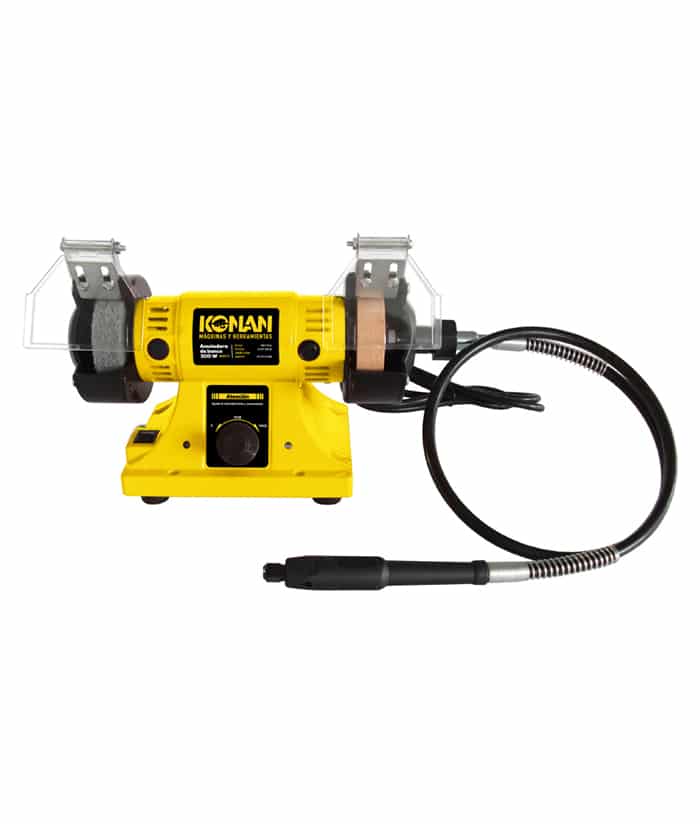 Amoladora de Banco 300W Triple Función Con Lijadora y Minitorno Konan KABT/75