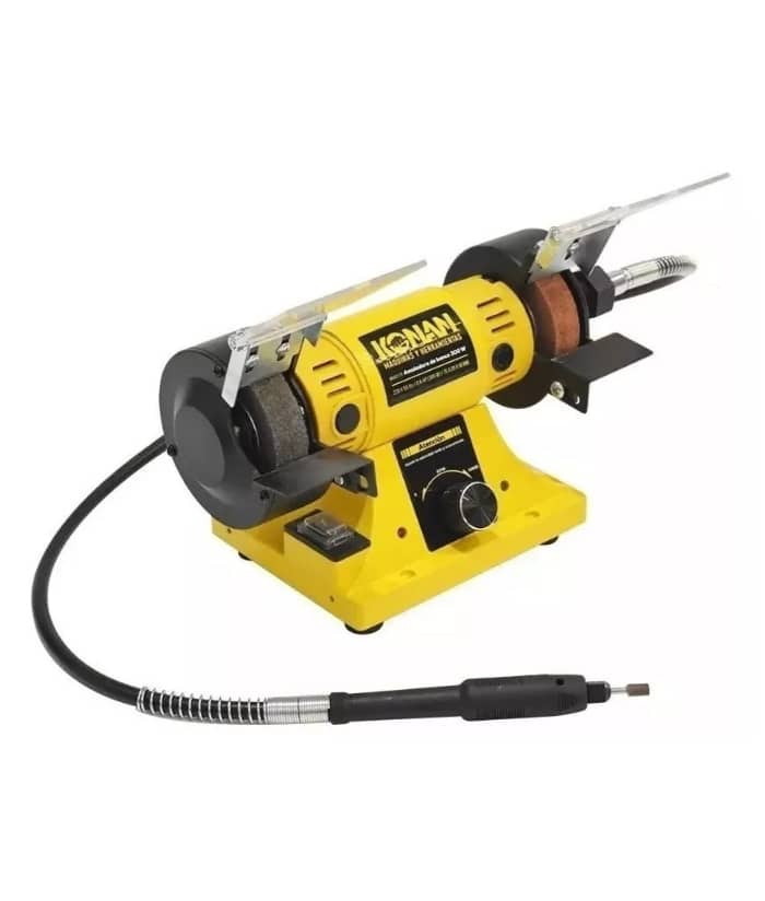 Amoladora de Banco 300W Triple Función Con Lijadora y Minitorno Konan KABT/75 - Imagen 4