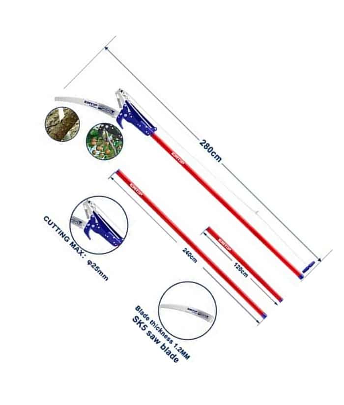 Serrucho Podador de Poda de Altura 2.8mts Emtop EPSR252804