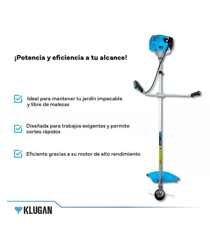 Desmalezadora a Explosión Naftera Motoguadaña 2Hp 52 CC Klugan MDN52 - Imagen 2