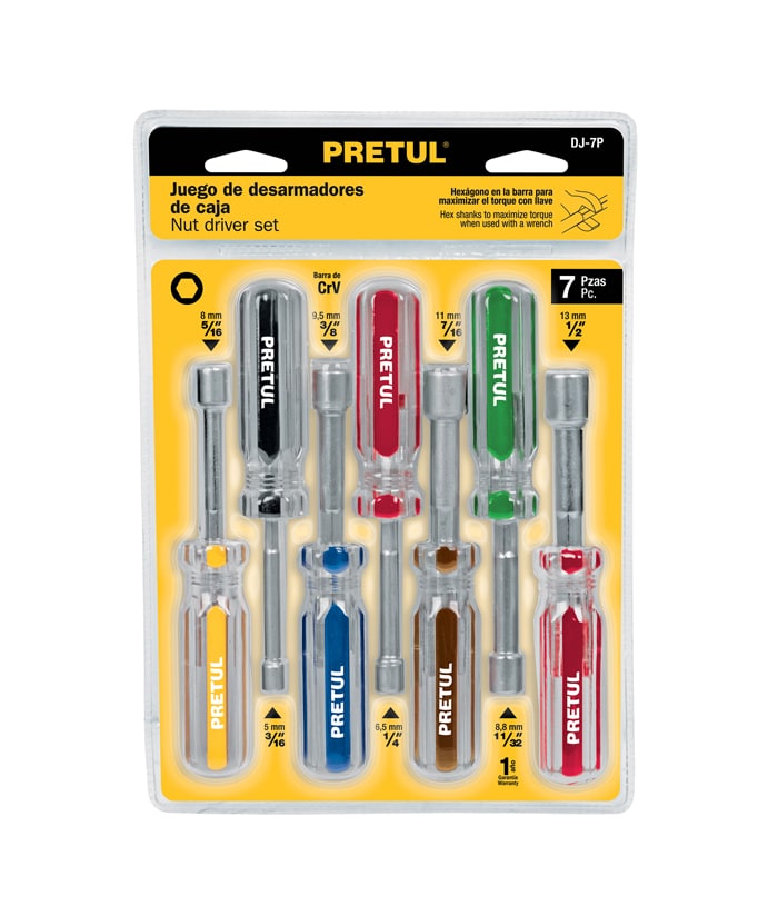 Juego Set Kit Destornilladores Desarmadores Hexagonales x 7pzs Pretul DJ-7P - Imagen 4