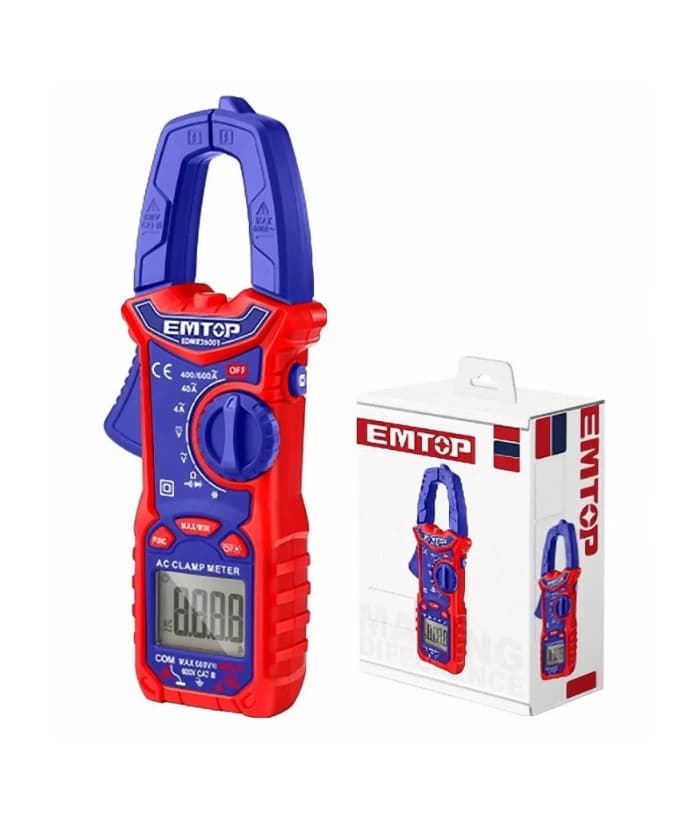 Pinza Amperométrica AC Digital Tester Emtop EDMR26001