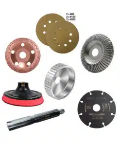 Juego Set Kit Discos Insumos Para Corte Desbaste Lijado y Tallado Madera