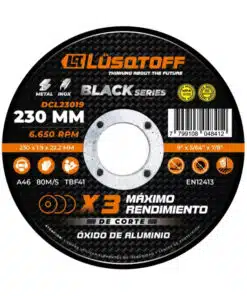 Disco de Corte Para Acero Inoxidable Metal 230mm x 1,9mm Lusqtoff DCL23019