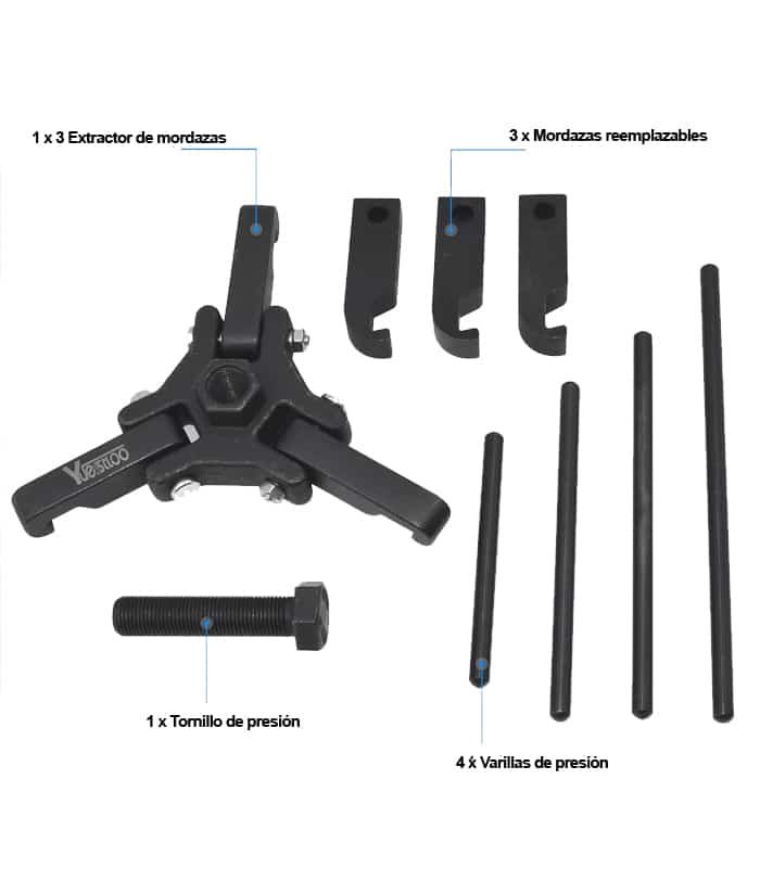 Juego Set Kit Extractor de Poleas de Amortiguador Ruhlmann RU43165 - Imagen 3