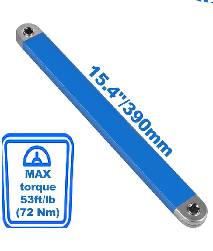 Llave de Extensión Extensible 15" + 3 Adaptadores Para Auto Camionetas Camiones Ruhlmann RU43016 - Imagen 2