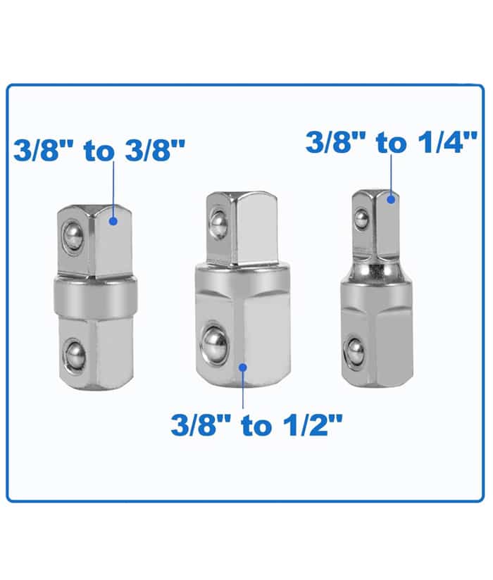 Llave de Extensión Extensible 15" + 3 Adaptadores Para Auto Camionetas Camiones Ruhlmann RU43016 - Imagen 3