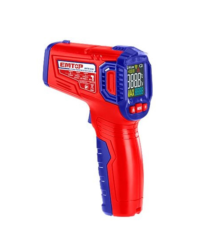 Medidor Pistola Láser de Temperatura Termómetro Digital Emtop Rojo/Azul ENTR10381