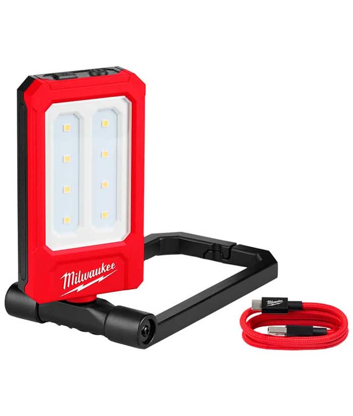 Reflector Linterna Luz Lámpara Led de Trabajo a Batería Inalámbrica Magnética 500 Lúmenes USB REDLTHIUM™ Milwaukee Rojo/Negro 2013R NUEVO!