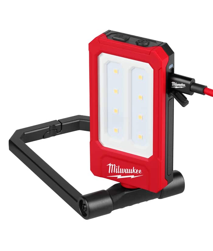 Reflector Linterna Luz Lámpara Led de Trabajo a Batería Inalámbrica Magnética 500 Lúmenes USB REDLTHIUM™ Milwaukee Rojo/Negro 2013R NUEVO! - Imagen 2