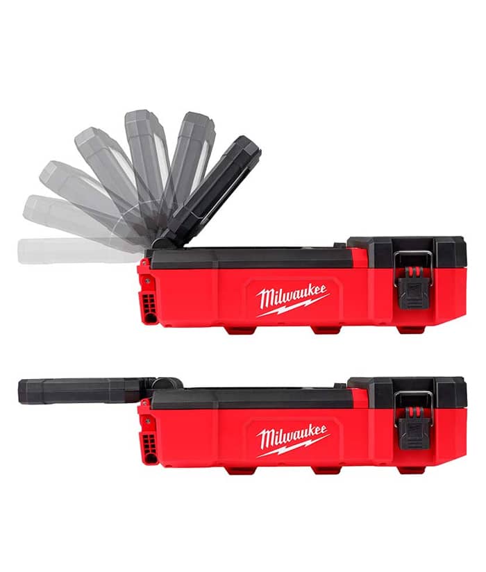 Reflector Linterna Luz Lámpara Led de Trabajo Packout a Batería Inalámbrica Puerto USB Milwaukee Rojo/Negro 2356-20 NUEVO! - Imagen 2