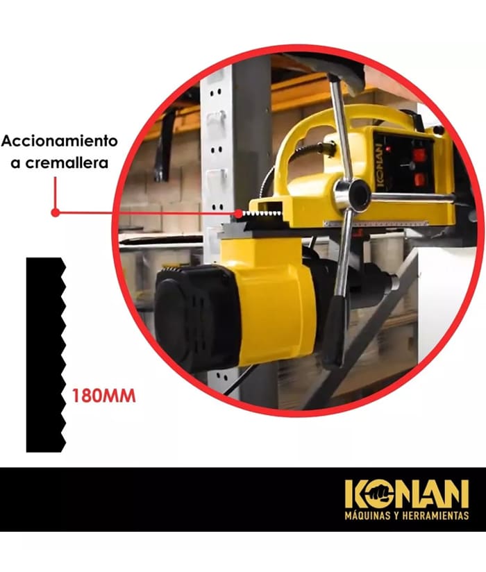 Taladro Eléctrico Base Magnética 1400W 28mm Konan KTBM/1400 - Imagen 6