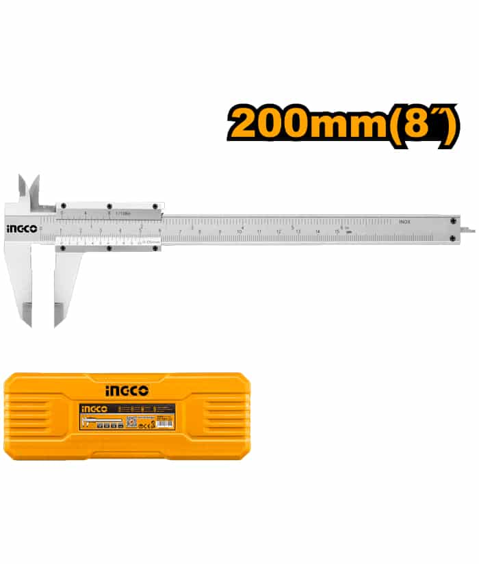Calibre Digital Acero 200mm Con Estuche Plástico Ingco HVC01200