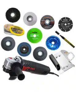 Combo Multimaterial Amoladora Skil + Discos de Desbaste + Discos de Corte + Discos Flap + Soporte 45°