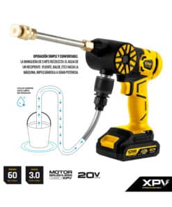 Hidrolavadora a Batería Inalámbrica 20V Motor Brushless + Batería 2.0Ah + Cargador + Accesorios Konan #KH0520BV