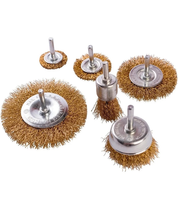 Juego Set Kit Cepillos de Cobre Para Taladro x 6pzs ADV3 KC
