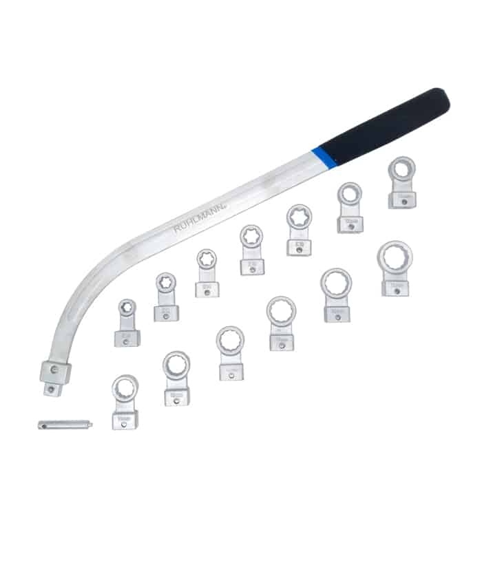 Juego Set Kit Extractor Tensores Correa Poli V x 15pzs Ruhlmann RU43750 - Imagen 2