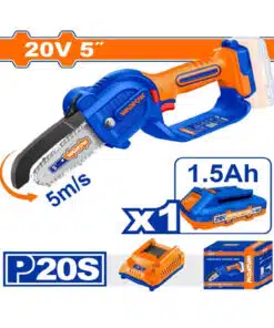 Mini Motosierra Electrosierra a Batería Inalámbrica Compacta 5″ 20V + Batería + Cargador Wadfow WCLP5524