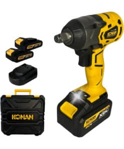 Llave Pistola de Impacto a Batería 1/2″ 420Nm Motor Brushless + 2 Baterías 4.0Ah Amper + Cargador + Maletín Konan KLI0220BV
