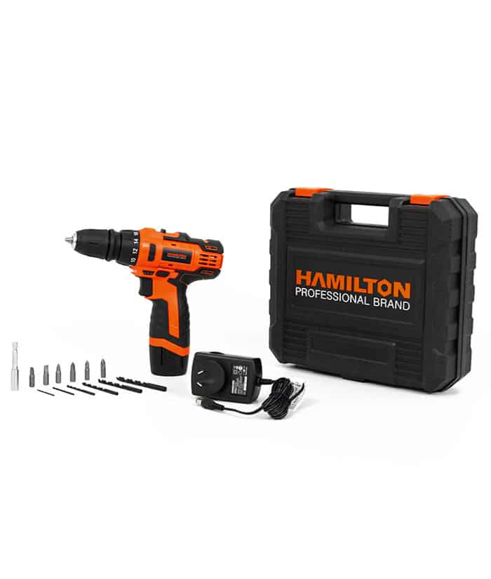 Taladro Atornillador a Batería Inalámbrico 12V 30Nm Motor Brushless + Puntas + Maletín Hamilton Ultimate ULT125