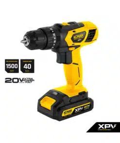 Taladro Atornillador de Impacto a Batería Inalámbrico 40Nm 13mm 20V Motor Brushless + 2 Baterías 2.0Ah + Cargador + Portabrocas + Maletín Konan #KM1320BVT