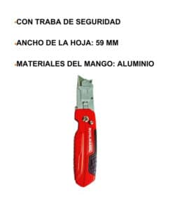 Alternative view of Cutter 2 En 1 Trapezoidal y Scraper Plegable 59mm de Aluminio Ruhlmann RU15001