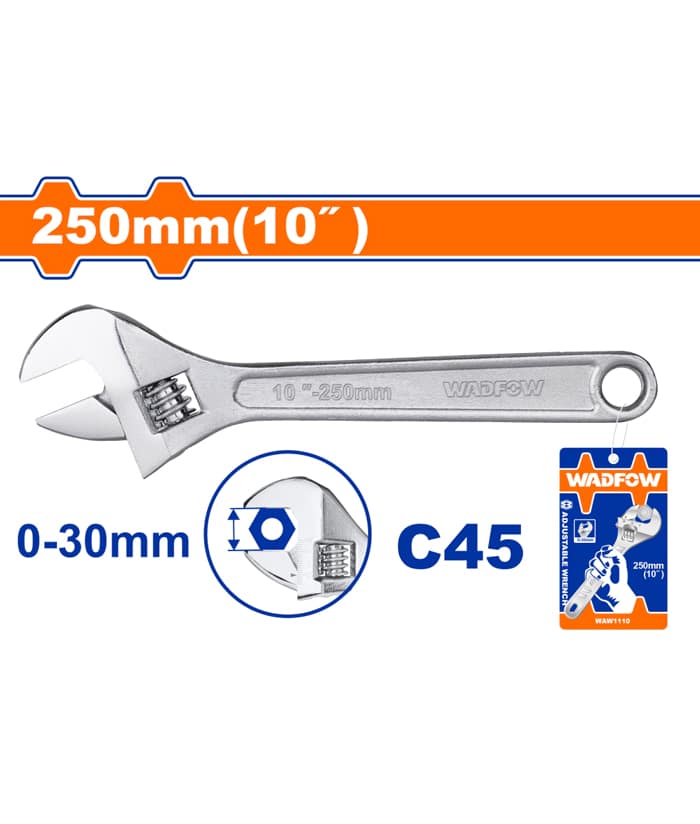 Llave Ajustable Francesa 10" 250mm Wadfow WAW1110