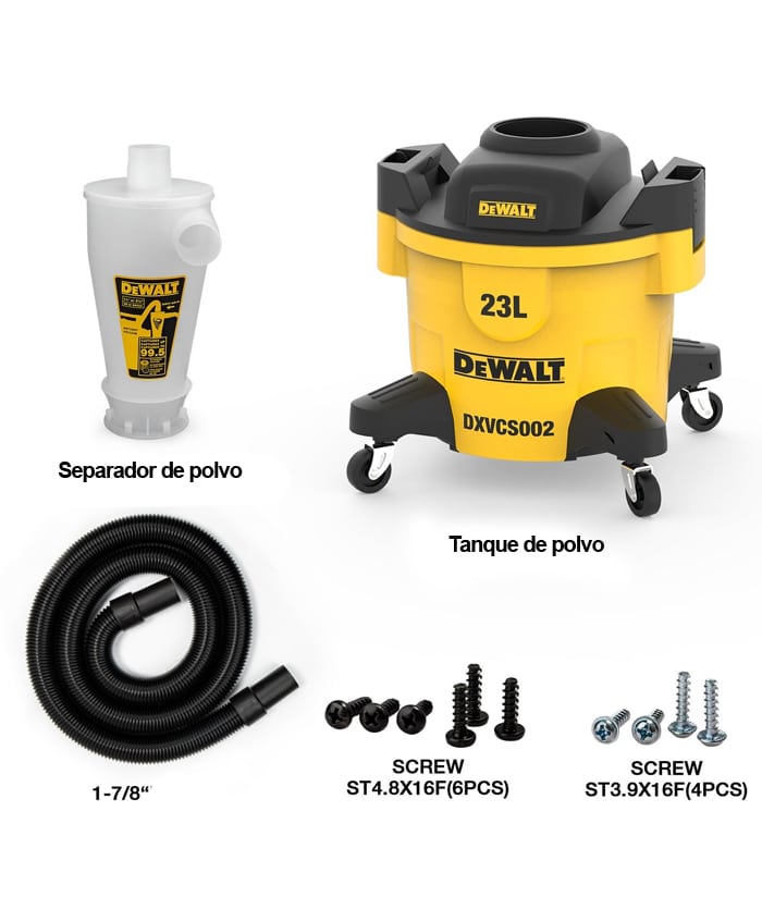 Prefiltro Colector/Separador de Polvo Partículas 23lts Dewalt DXVCS002 - Imagen 3