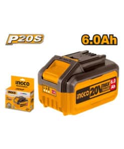 Batería 20V 6.0Ah Amper Ingco Naranja/Amarillo FBLI2060 Compatible Con Total Emtop Dyllu y Wadfow P20S