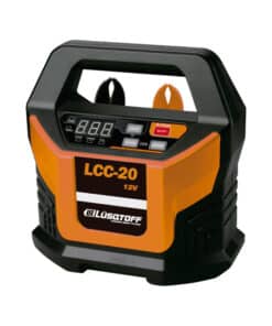 Cargador Inteligente de Batería 12V 20A Amper Auto Camiones Motos Yates Lusqtoff Naranja/Negro LCC-20