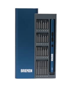 Juego Set Kit Destornillador de Precisión Atornillador a Batería Inalámbrico USB Tipo C x 62pzs Con Estuche Bremen 8300