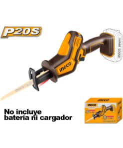 Sierra Sable a Batería Inalámbrica 20V Ingco Naranja/Amarillo CRSLI6508